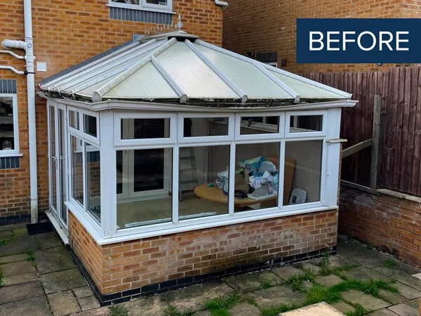 Before Conservatory Transformation in only 5 days